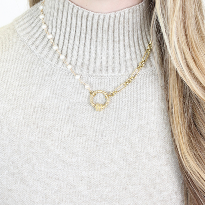 Front of the The Annabeth Necklace with our Round Bella Carabiner