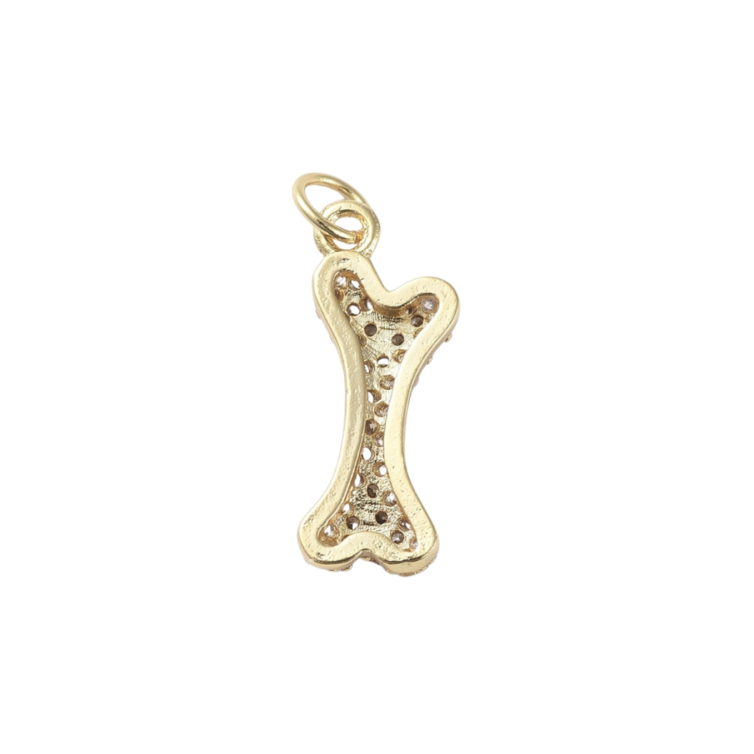 Gold "Give a Dog a Bone" Charm