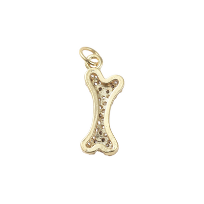 Back of the Gold "Give a Dog a Bone" Charm
