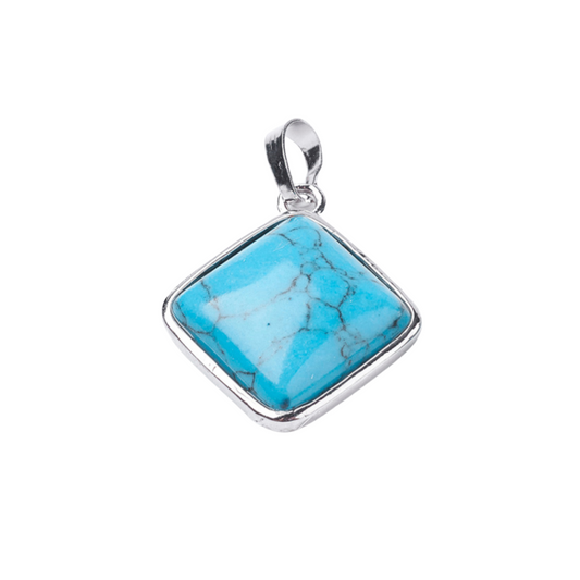 Silver Turquoise Western Pendant