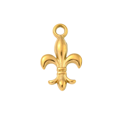 Front of the Gold Fleur De Lis Charm
