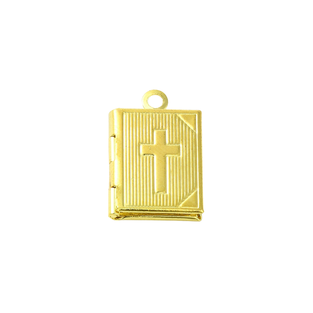 Gold Bible Locket Charm