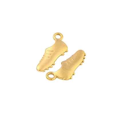 Side view of the Gold Cleat Charm